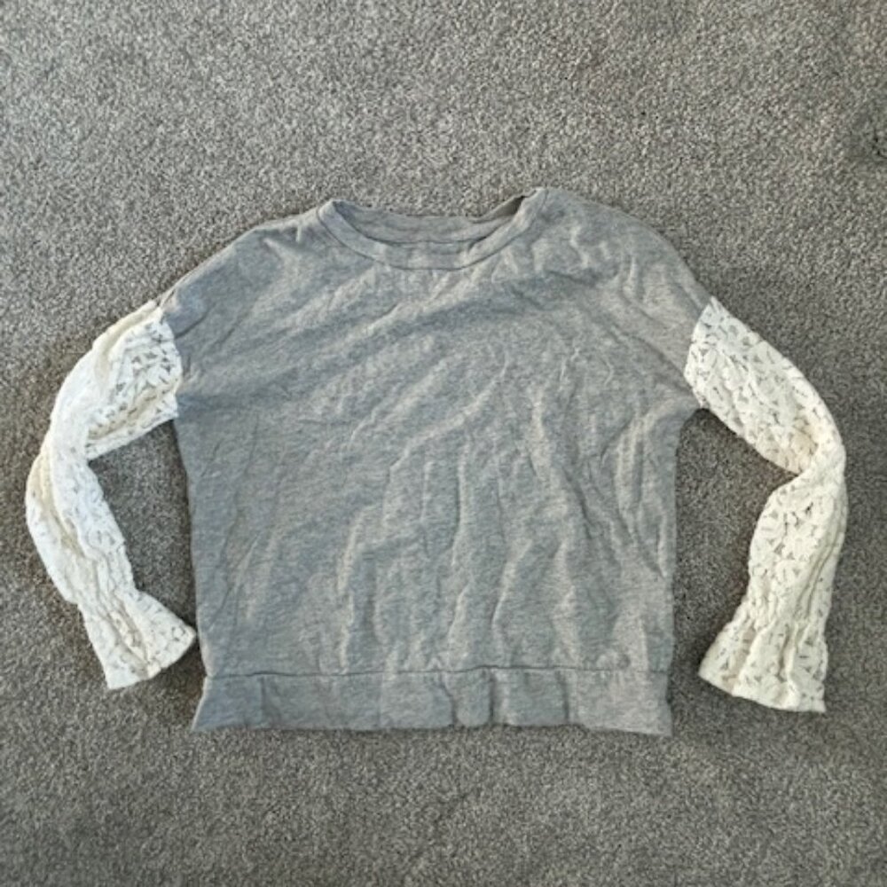 Girls Gap Lace Sleeve Shirt Size S